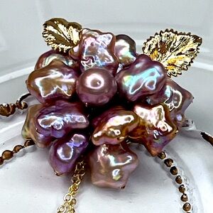 Handmade Freshwater Puffy Unicorn 🦄 Star ⭐️ Flowers 🌺 Detachable Pendant